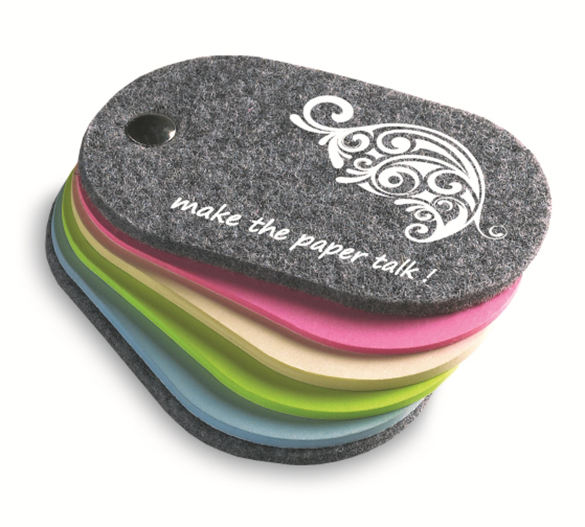 PM750 Sticky notes in felt cover