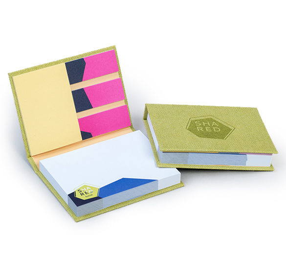 PM100-ART-PAPER Sticky notes set in hardcover ART PAPER