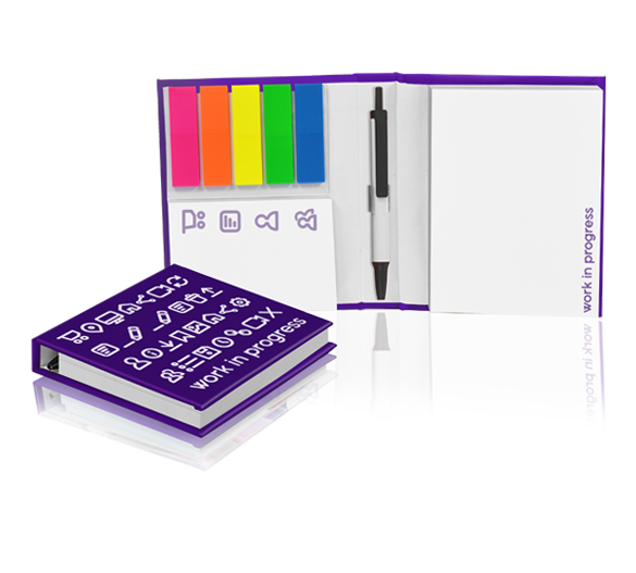 PM105 Sticky notes set in hardcover