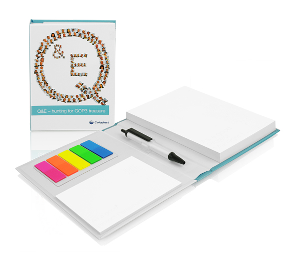 PM113 Sticky notes set in hardcover