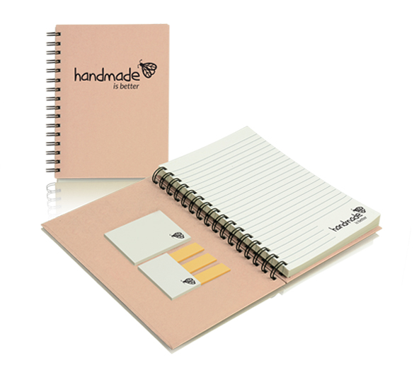 PM365-ECO Wire-o sticky notes set in hardcover ECO