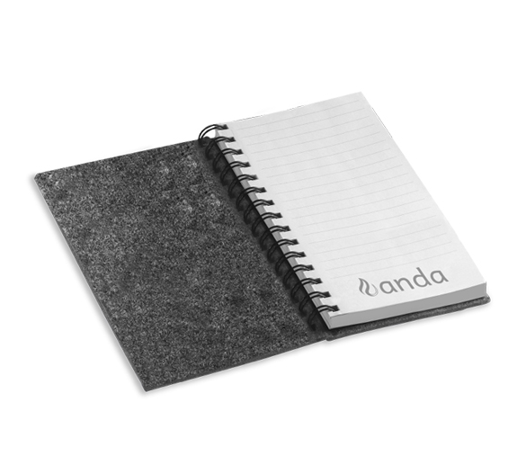 PM755_A5 Notepad in felt covers