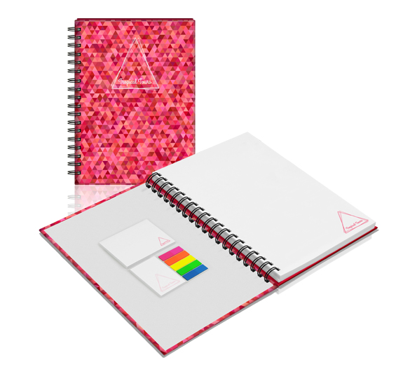 PM365 Wire-o sticky notes set in hardcover