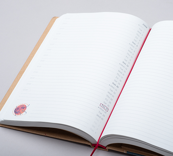 MN36-CAL Mindnotes® diary in a KRAFT paper hardcover