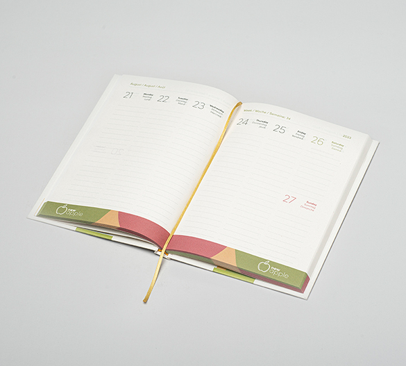 MN31-CAL-APPLE Mindnotes® diary in apple paper hardcover