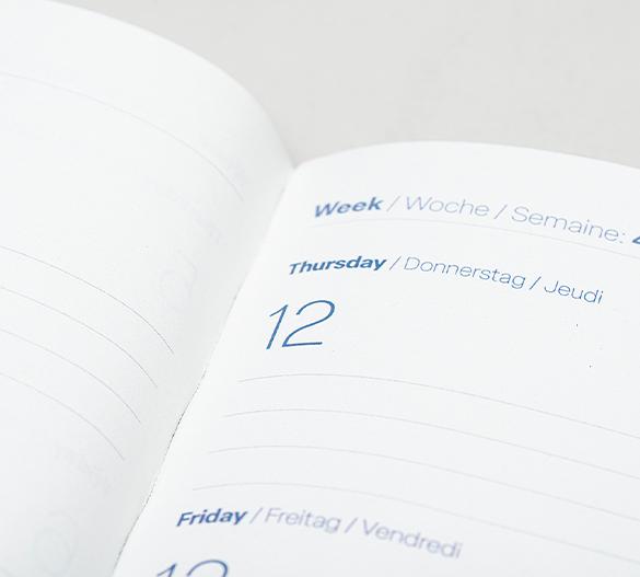 MN11-CAL-WHITE Mindnotes® diary in recycled paper softcover