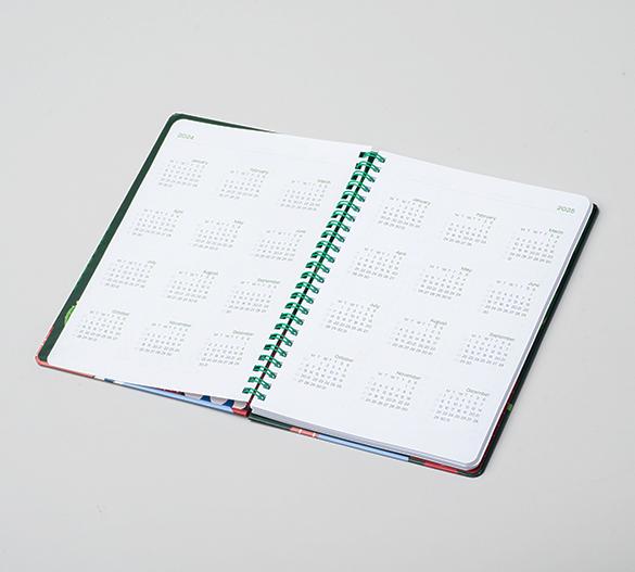 PM300-CAL Mindnotes® wire-o diary in a hardcover